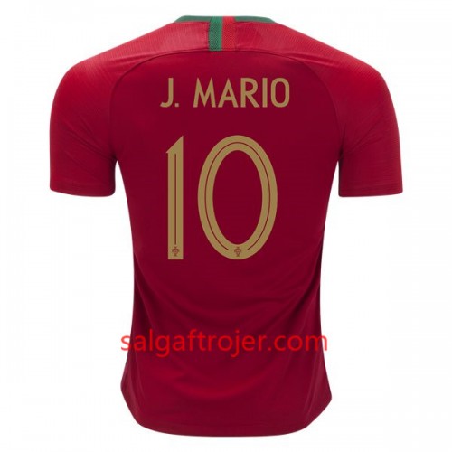 Portugal Fodboldtrøjer J.Mario 10 Hjemmebanesæt VM 2018 Portugal Fodboldtrøjer J.Mario 10 Hjemmebanesæt VM 2018